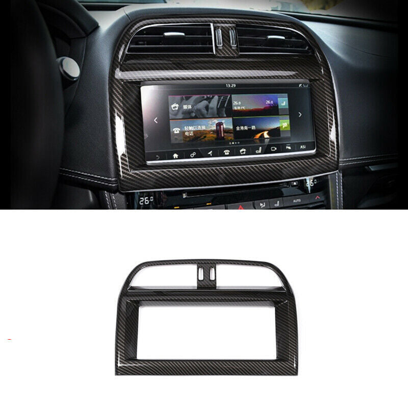 for Jaguar F-PACE 2016-2020 Carbon fiber GPS Navigation Frame Panel Trim Cover
