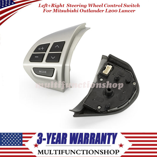 2X Left+Right Steering Wheel Control Switch for Mitsubishi Outlander L200 Lancer