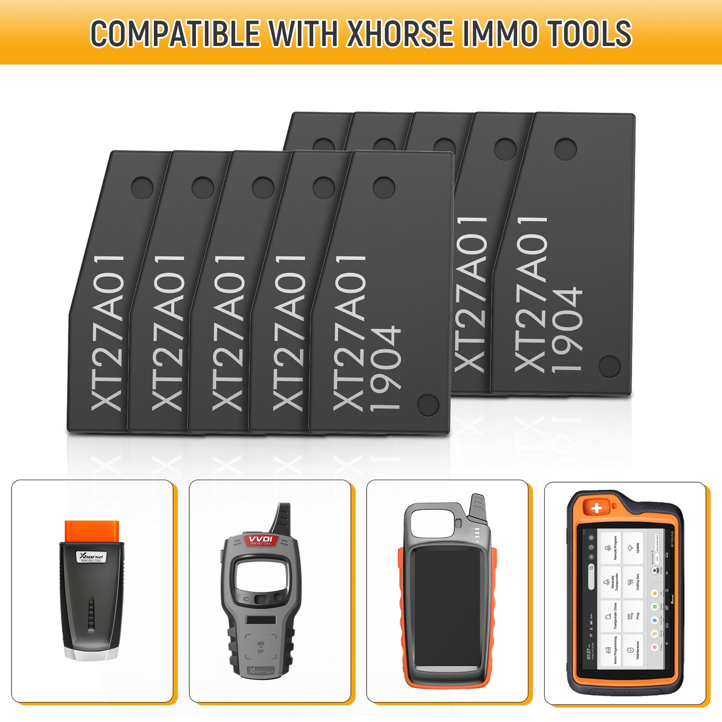 50Pcs VVDI Super Chips XT27A01 XT27A66 Transponder for VVDI KEY TOOL MAX