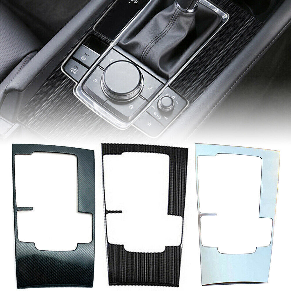 Stainless Steel Car Inner Gear Shift Box Panel Cover Trim Fit for Mazda 3 2019 2020