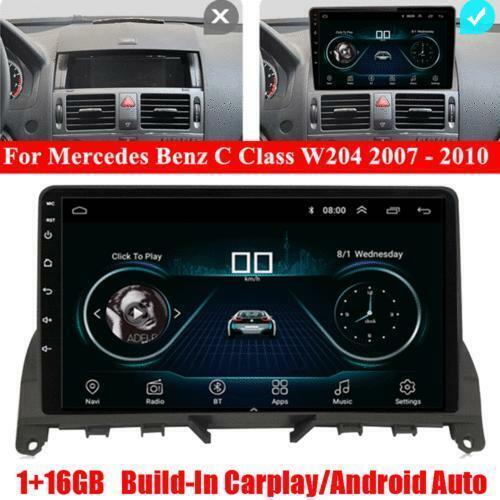 07-10 9 for Mercedes C Class W204 S204 Car Radio GPS Navi Carplay Android 10.1