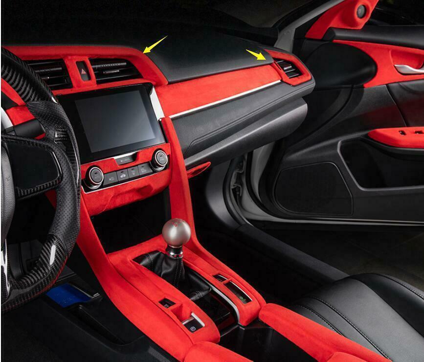 for Honda for Civic 2016-2021 ABS Red Dash Console AC Air Outlet Vent Cover Trim