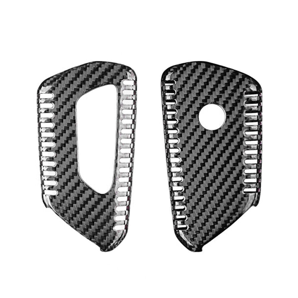 Carbon fiber silver and black car remote key protective cover shell suitable for Volkswagen for Golf MK8 2020-2021