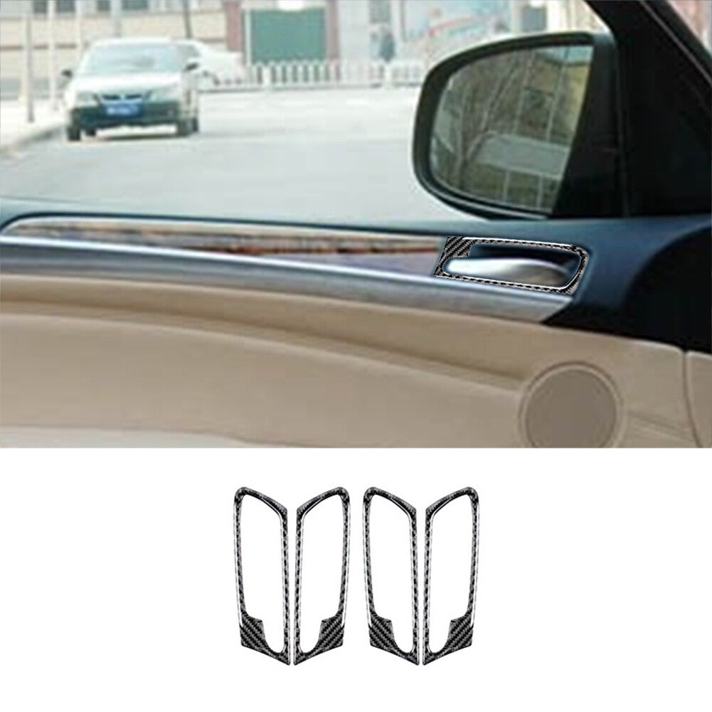 Carbon Fiber Door Handle Frame Cover Trim for BMW X5 E70 X6 E71 2008-2013 Type B