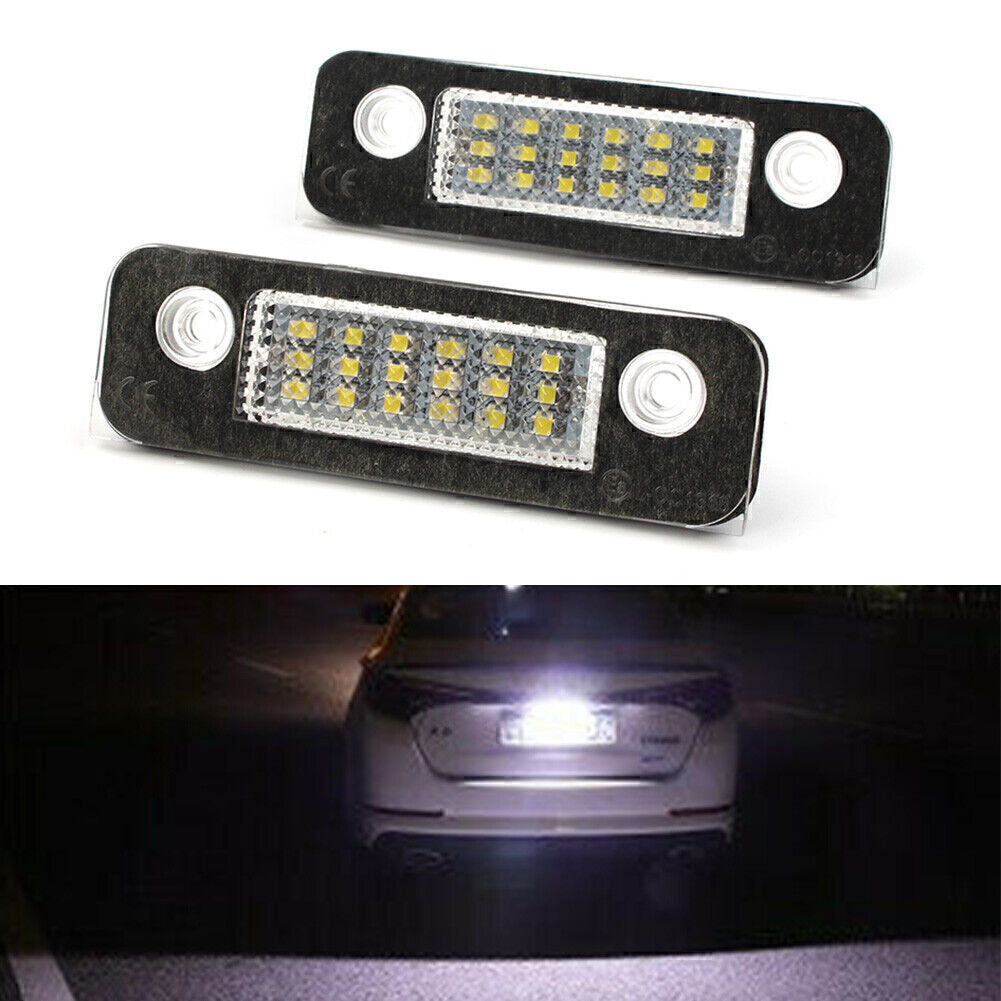2x Fit for Ford Fiesta Fusion MK2 Modeo 18-LED Number License Plate Light Bulb