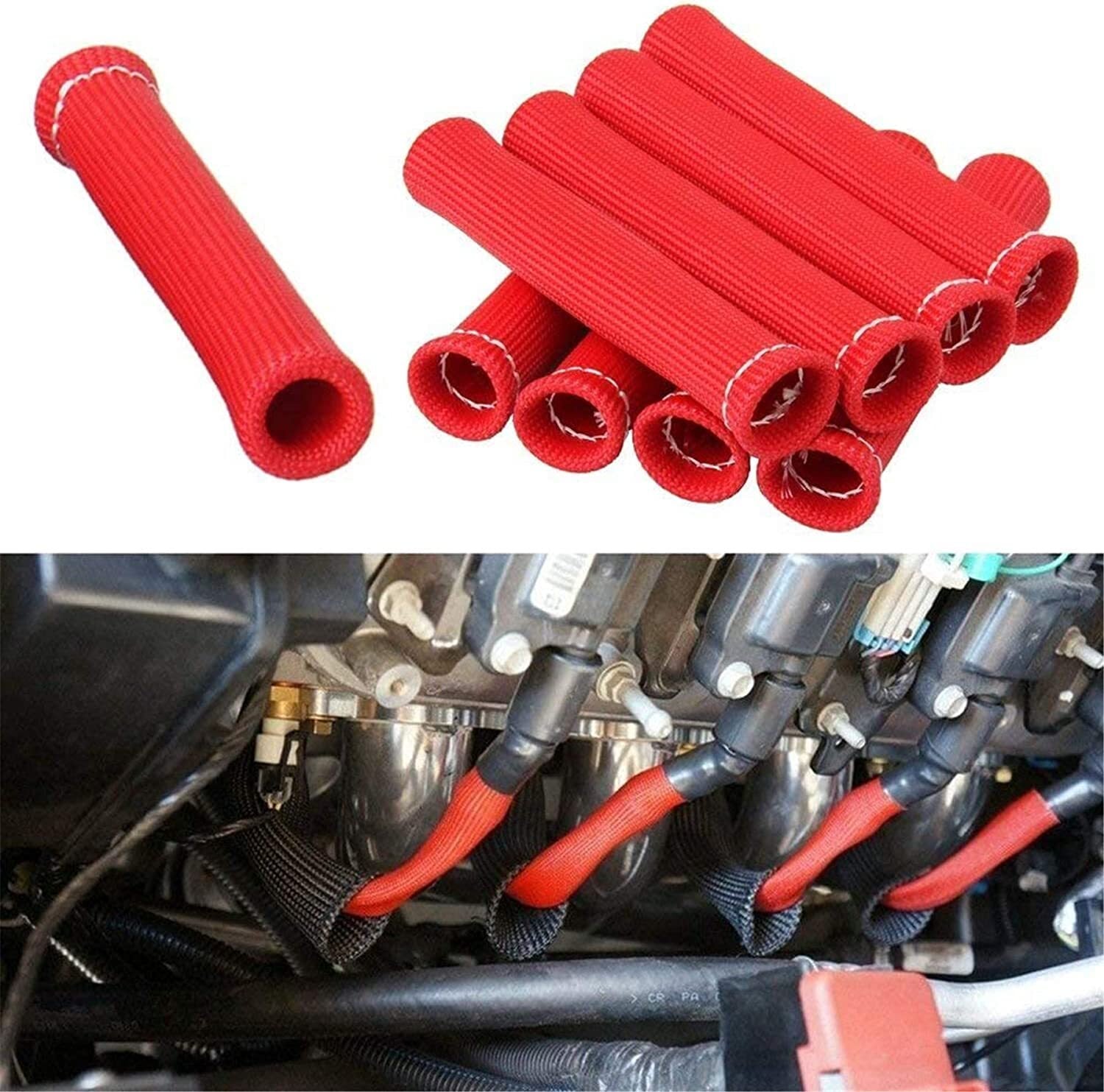8-pack 2500¡ã spark plug shoe protectors and heat shields suitable for LS1/LS2