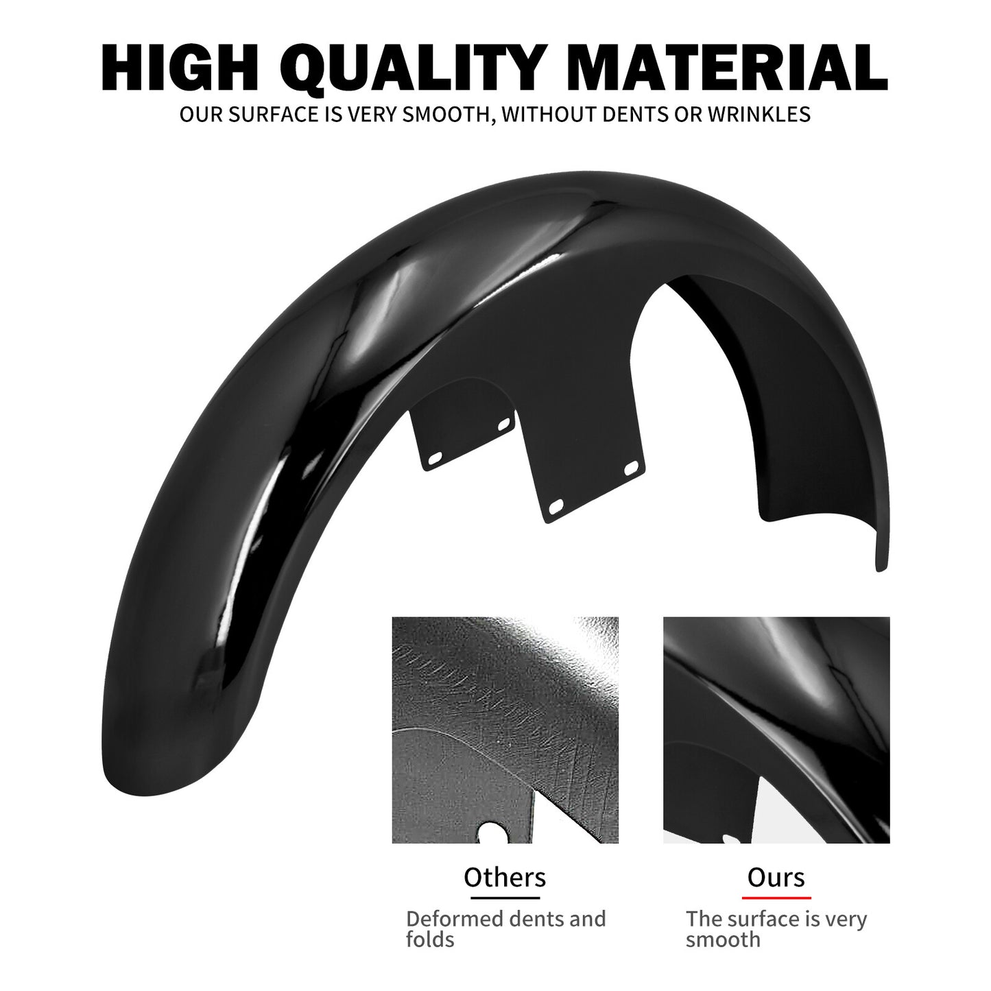 Gloss Black 120/ 21 Wrap Front Fender Fit for Harley Touring Electra Road Glide