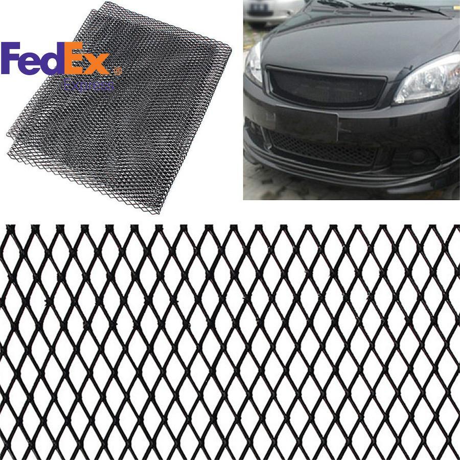1PC New Universal Car for SUV Pickup Front Bumper Grille Mesh 40x13 Aluminum Black