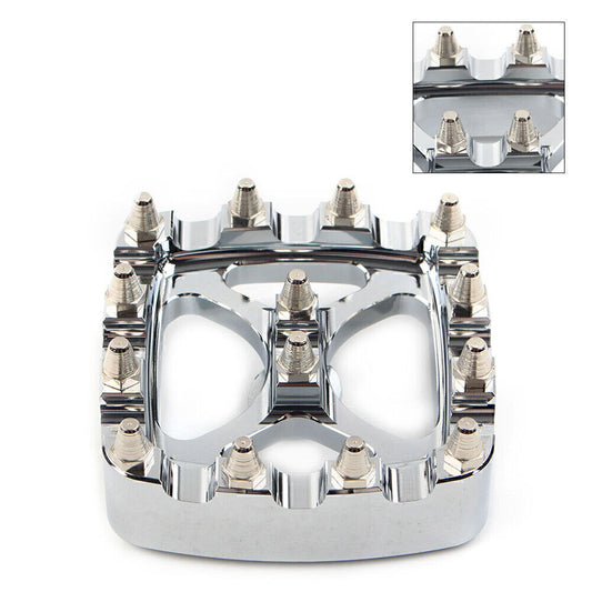 Fit for Harley Softail Dyna Iron 883 MX Style Brake Pedal Pad Cover Anti-Skid Chrome