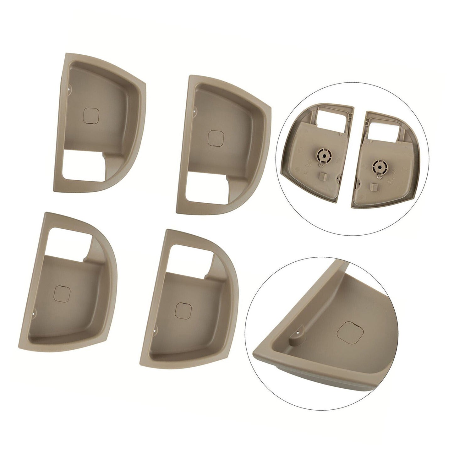 4Pcs Inside Door Handle Trim Cover 82611-2B000 for Hyundai Santa Fe 2007-2012