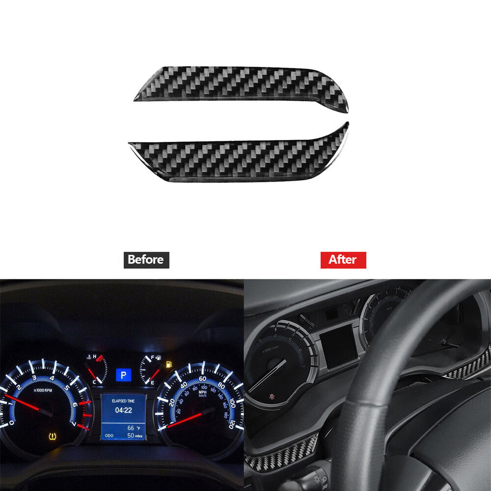 Carbon Fiber Console Side Decorative Cover Trim for Toyota 4Runner 2010-2020