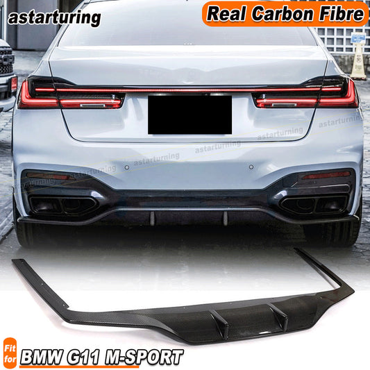 for BMW 7 Series G11 M-SPORT 2019-22 Real Carbon Fiber Rear Diffuser Bumper Lip