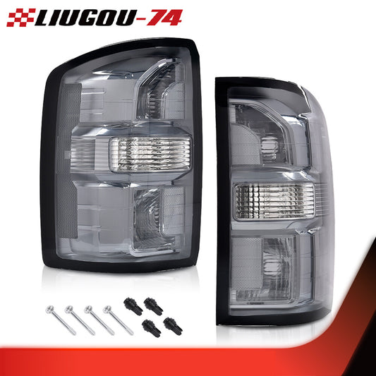 Suitable for 14-18 for GMC for Sierra 1500 2500 3500HD 1 pair of taillights and brake lights with smoke effect.