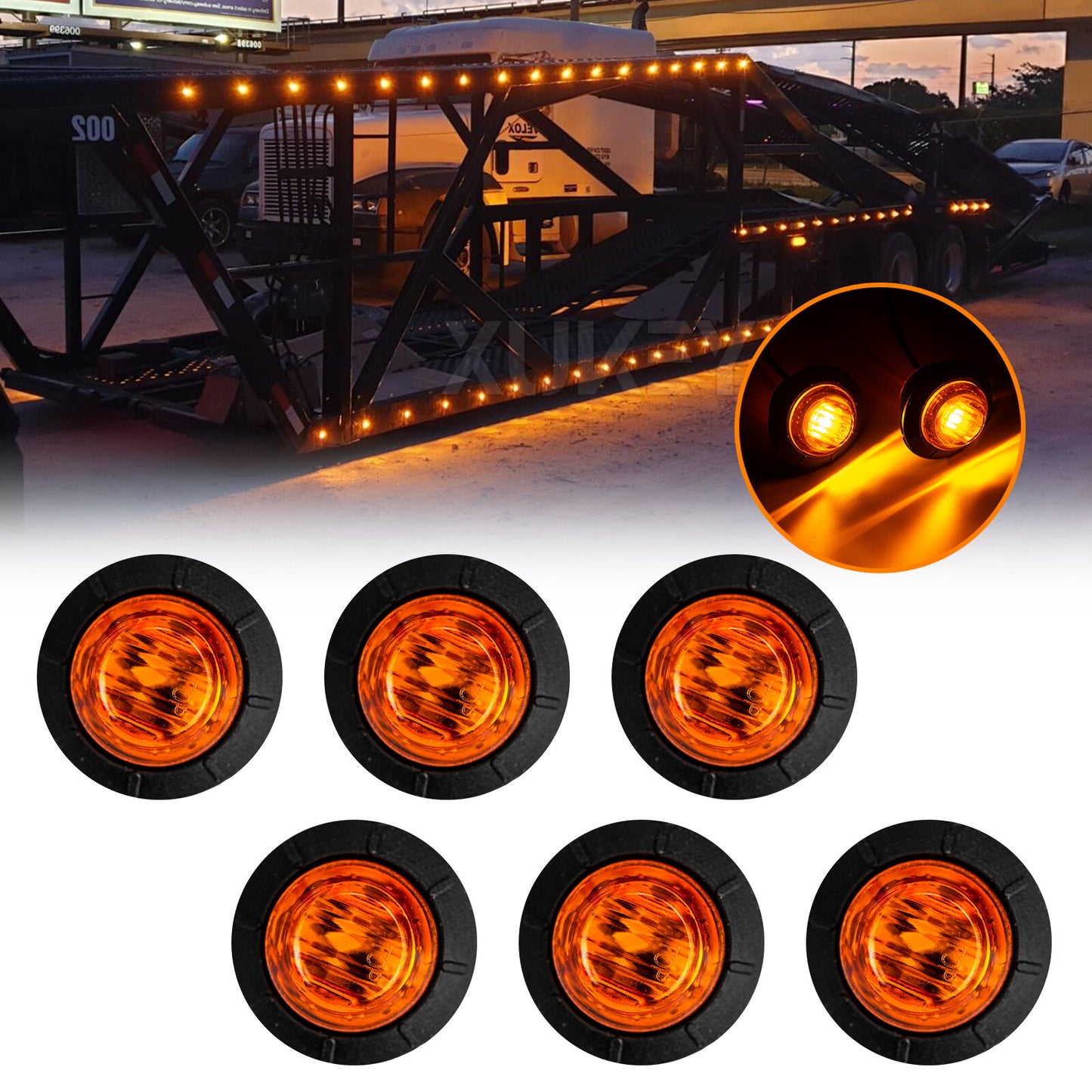 Grille Outline Side Marker Signal LED Light 12V 24V Trailer Caravan UTV UTE