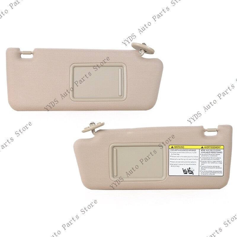 LHRH Sunshade Beige Sun Visor for Toyota Tacoma 2005-2014 With Mirror Cover