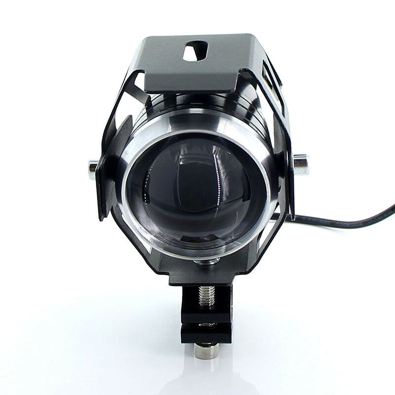 2PCS White Motorcycle Headlight Auxiliary Lamp LED Spotlight DRL Spot Head Light