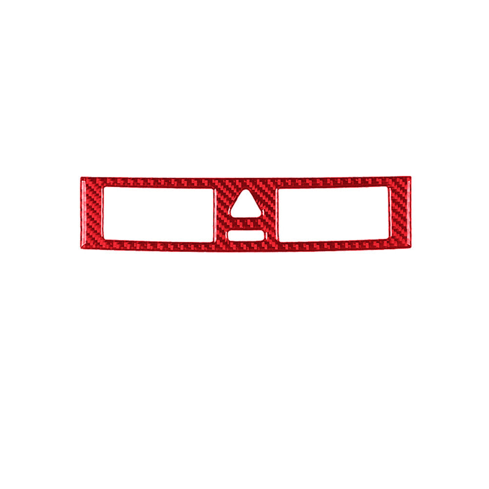 Red carbon fiber warning light frame trim for Mercedes-Benz W203 2005-2007
