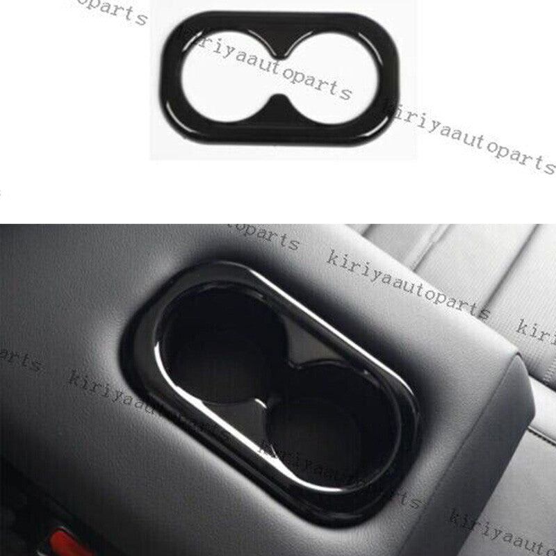 for Honda CR-V CRV 2023-2024 Glossy Black Rear Water Cup Panel Cover Trim 1PCS