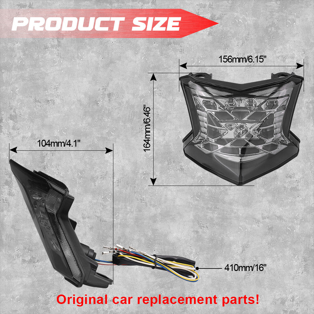 LED Tail Brake Light Turn Signal Integrated For Z900 Z650 650 2017-2024