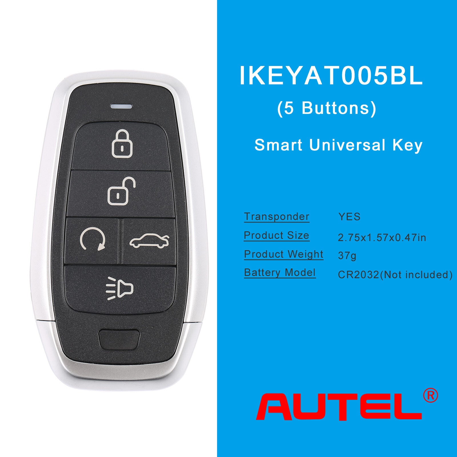 New MAXIIM IKEY Standard Style IKEYAT005BL 5 Buttons for Smart Key Remote