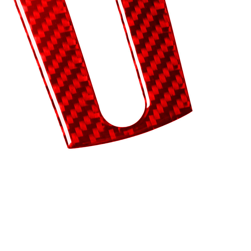 Red Carbon Fiber Steering Wheel Accent Cover Trim Sticker for Ford for Mustang 05-09