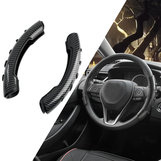 Universal Carbon Fiber Look Car Steering Wheel Grips Booster Cover Trim Non-Slip