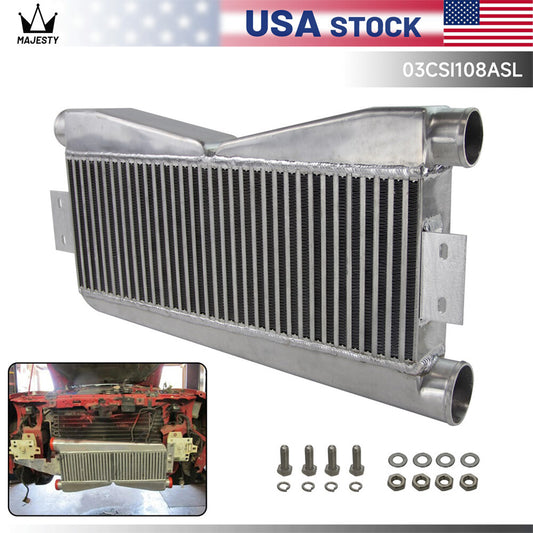 Universal Twin Turbo Intercooler 24x9x3.5 Bar Plate Custom (2 In/1 Out) SL