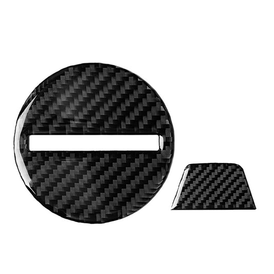 2 Pcs Carbon Fiber Steering Wheel Cover Trim for Chevrolet Camaro 2016-2021
