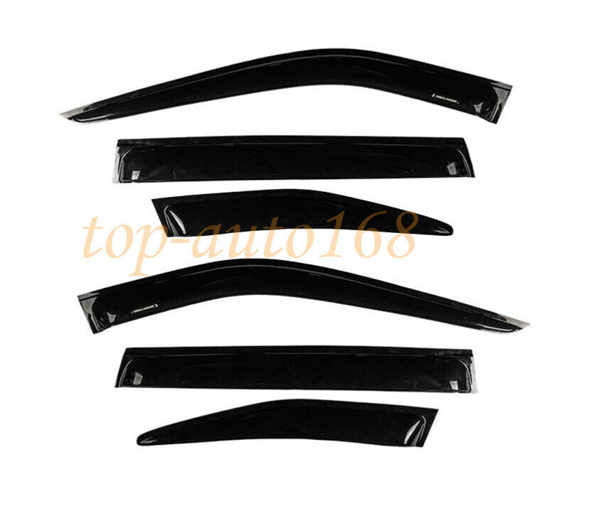 6p for Toyota Highlander 20-24 Black Window Visors Sun Rain Guard Vent Deflector
