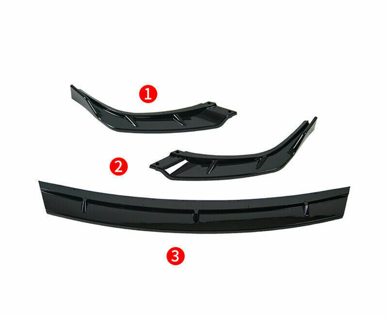 Bright Black Front Bumper Lip Chin Spoiler Body Guards for Mazda 3 Axela 2019-22