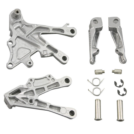 Front Footpegs footrests W/ Bracket for KAWASAKI ZX10R 2006 2007 2008 2009 2010