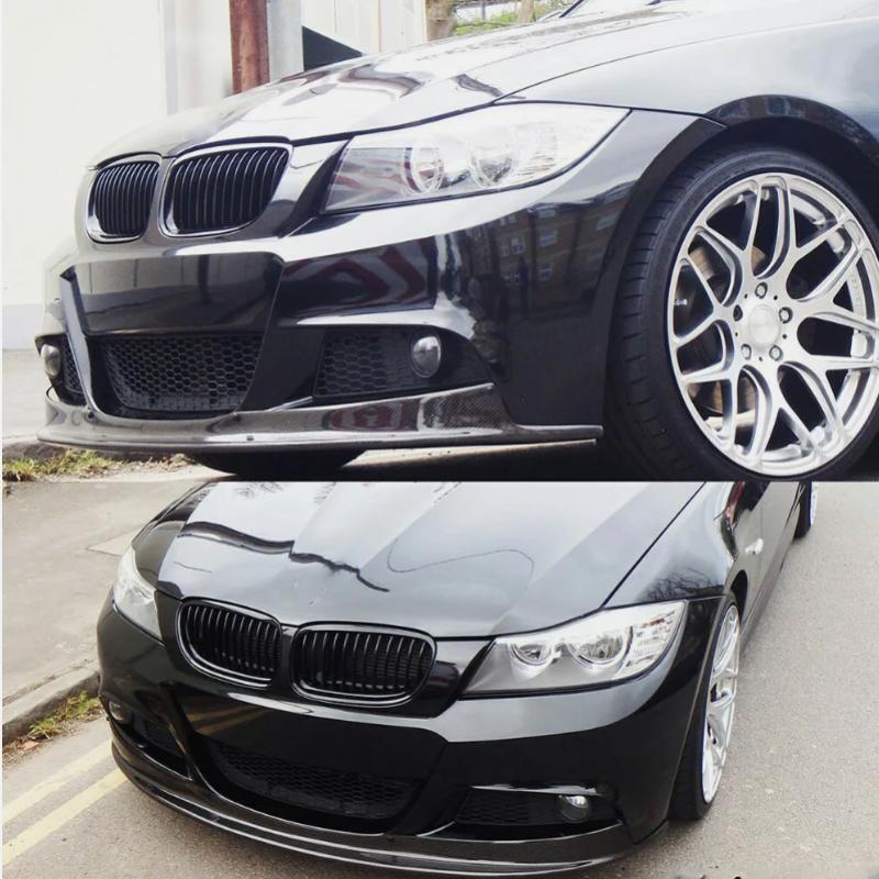 Front Bumper Lip Chin Spoiler Carbon Fiber for BMW 3 Series E90 325i M-Tech 09UP