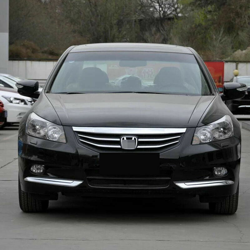 for Honda Accord 2011-13 Chrome Front Bumper Fog Light Eyelid Eyebrow Trim Strip