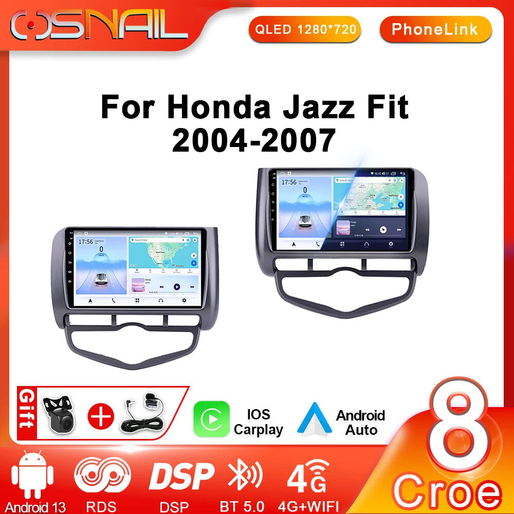 2004-07 Android Auto Radio for Honda Jazz City GPS Navi Screen Car Video Player