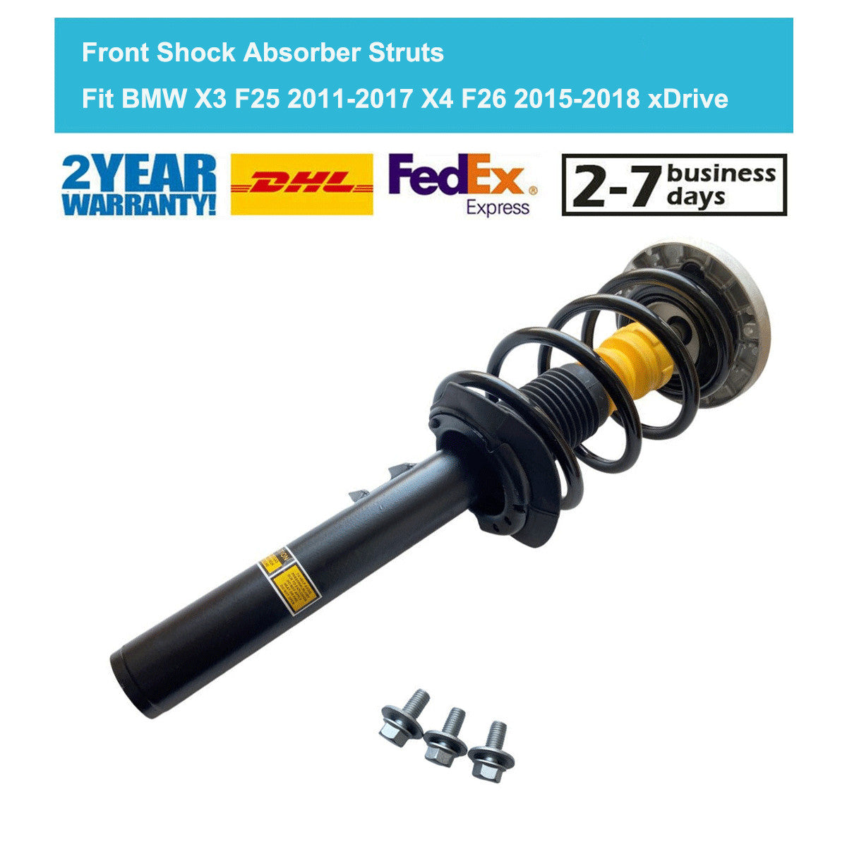 Front Left Shock Spring Strut w/o EDC for BMW X3 F25 2011-2017 X4 F26 2015-2018