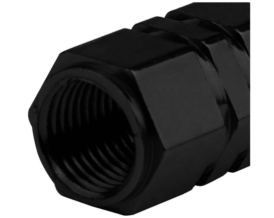 4-Piece Black 17mm Car Tire Valve Cover Stem Cover Air Valve Dust Cover for Saab Seats