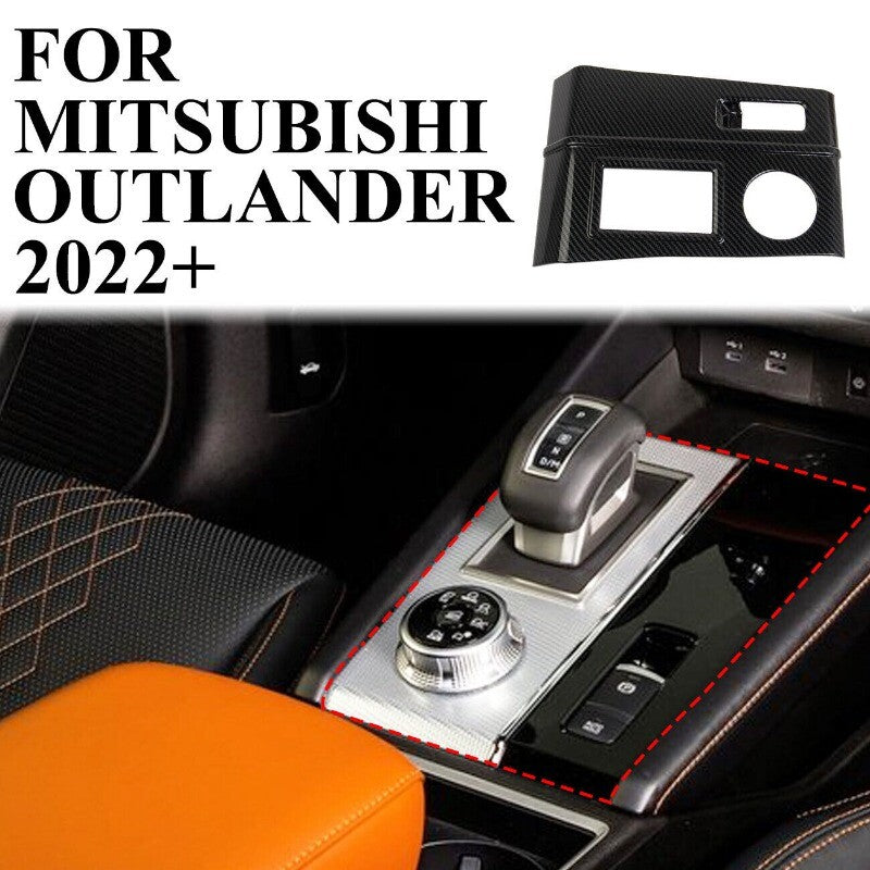 Carbon fiber central control gear shifter trim for Mitsubishi Outlander 2022
