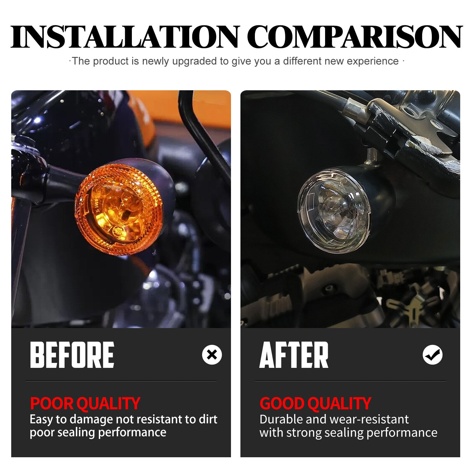 4x Bullet LED Light Clear Lens Covers for Harley Electra Road Glide Sportster