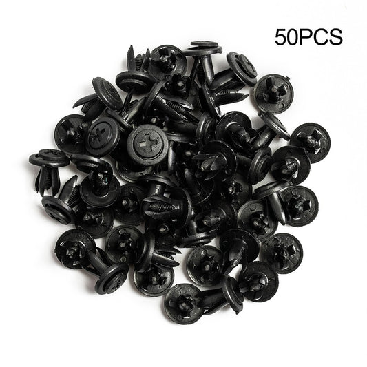 50X 6mm Car Rivets Holes Dia Fasteners Fender Bumper Push Pin Clips Clip New