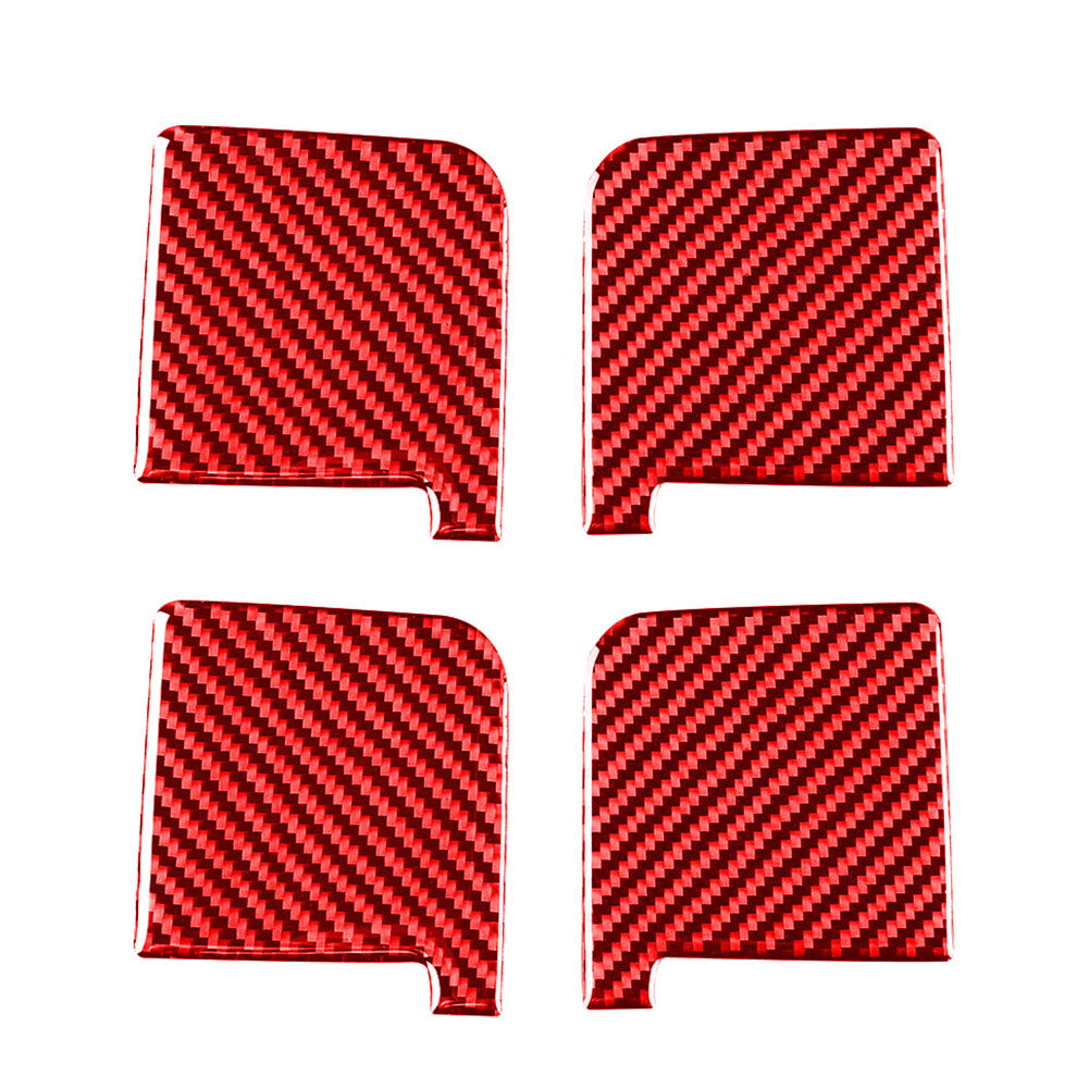 Inner Door Handle Bowl Cover Trim Fit for Toyota Tundra 2014-2021 Carbon Fiber Red