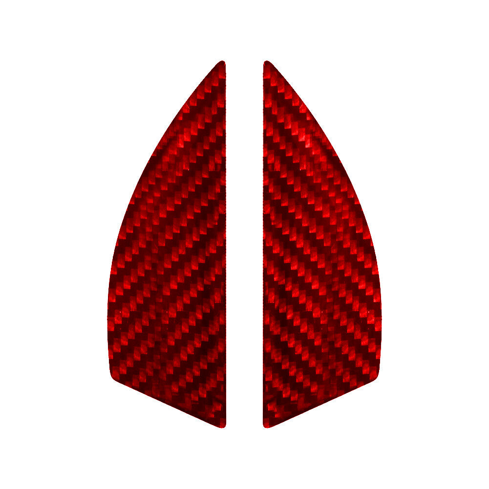 2X Red Carbon Fiber Front Door Pillar Panel Cover Trim for Chrysler 200 2011-14