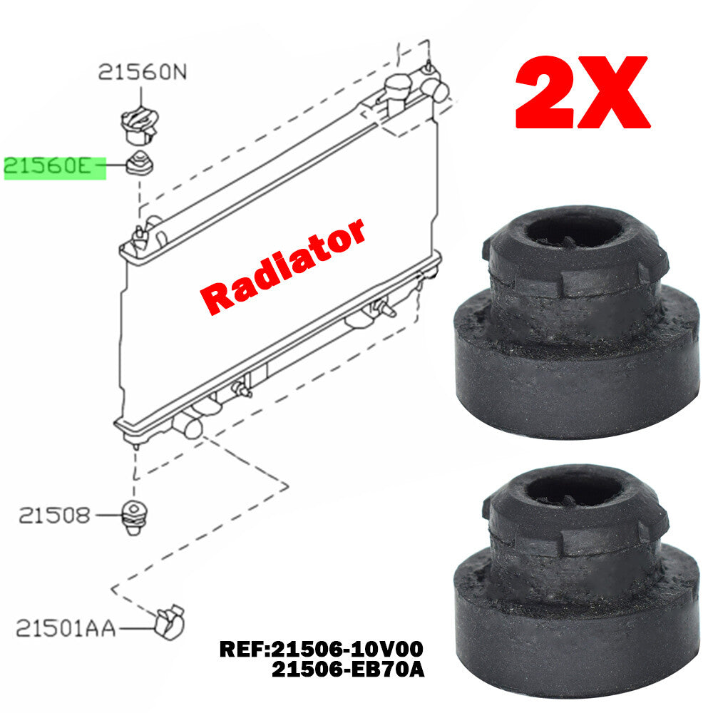 2 for Nissan Patrol Navara Skyline Skyline Pathfinder Top Radiator Rubber Mount