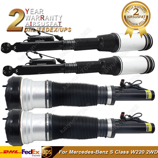 4pcs Front Rear Air Suspension Shock Strut for Mercedes-Benz S Class W220 2WD
