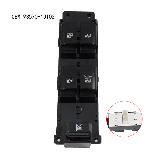 for Hyundai i20 2008-2015 Electric Power Master Window Switch 93570-1J102 Black