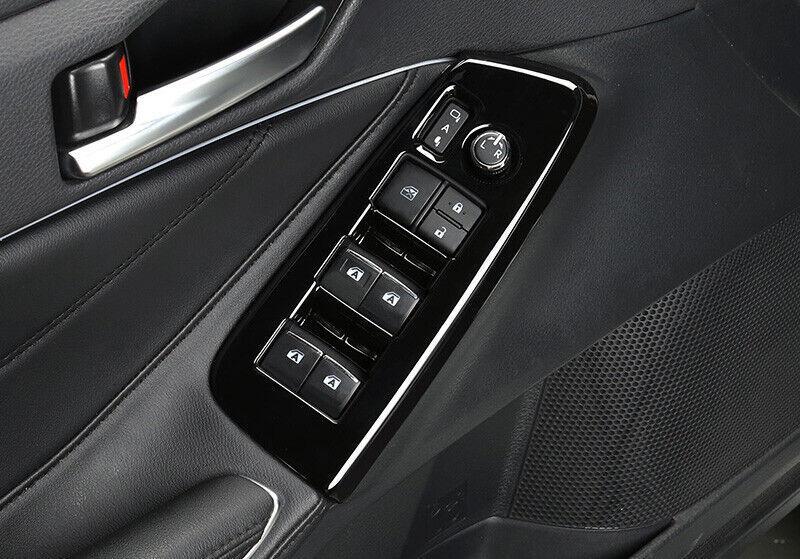 Gloss Black Window Lock Lift Panel Trim Frame 4pcs for Toyota for Avalon 2019-2021