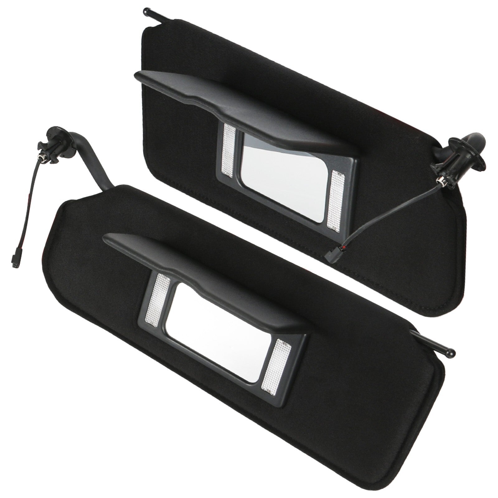 A pair of sun visors with mirrors and LED lights 10442033 10442034 for Chevrolet for Corvette .
