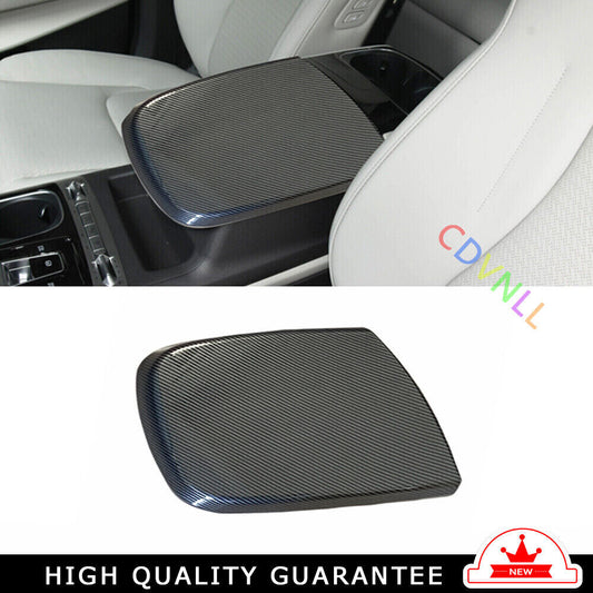 Middle Console Armrest Box Cover Trim 1 for Kia Carnival 2022-2023 Carbon Fiber