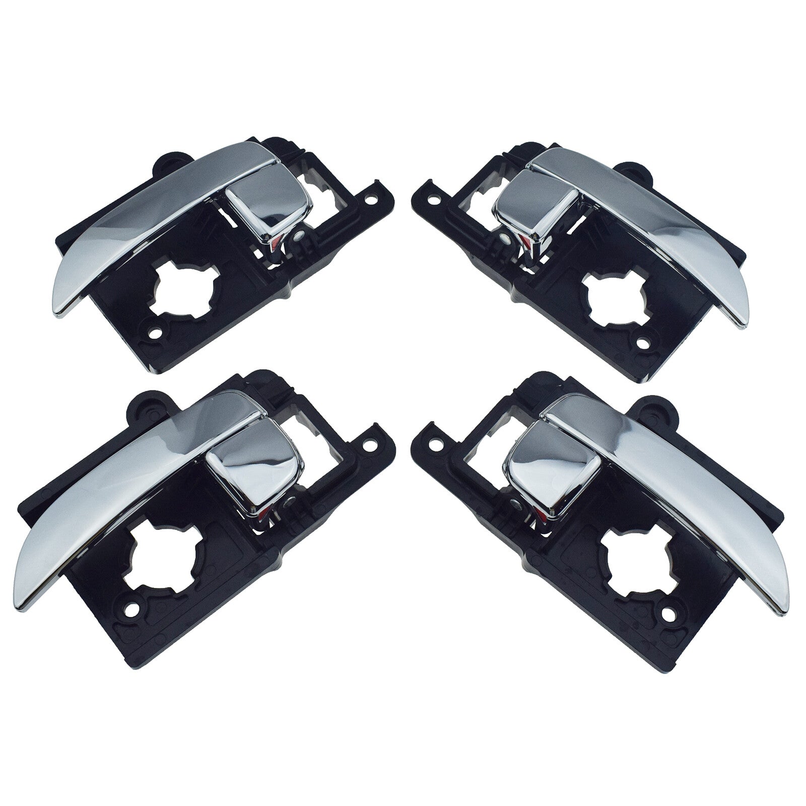Set of 4 Left  Right Interior Chrome Door Handle For 2007-2010 for Hyundai for Elantra
