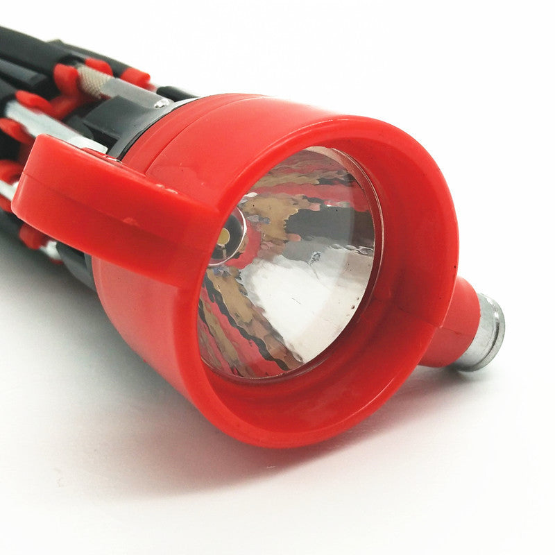 Multifunctional Car Safety Hammer Lifesaving LED Flashlight Screwdrivers Tool
