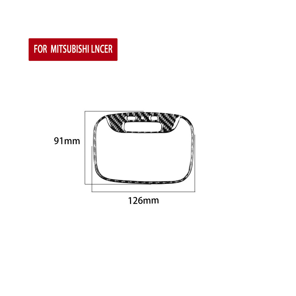 Carbon fiber light panel cover trim suitable for Mitsubishi Lancer 2008 - 2015